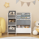 Bellemave® Kids Bookshelf and Toy Storage Organizer with 3 Collapsible Fabric Drawers - Bellemave